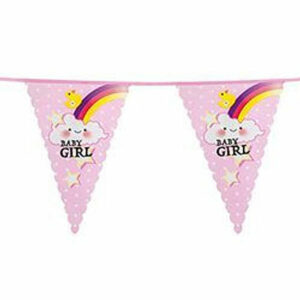 Vlaglijn Baby Girl - Roze/Wit/Geel - 6 meter - Boland