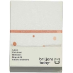 Dit geweldig mooie laken van het kwaliteitsmerk Briljant Baby is gemaakt van hoge kwaliteit katoen en is voorzien van leuke details. Het lakentje heeft een terra satijnen bies met daaronder terra stippen