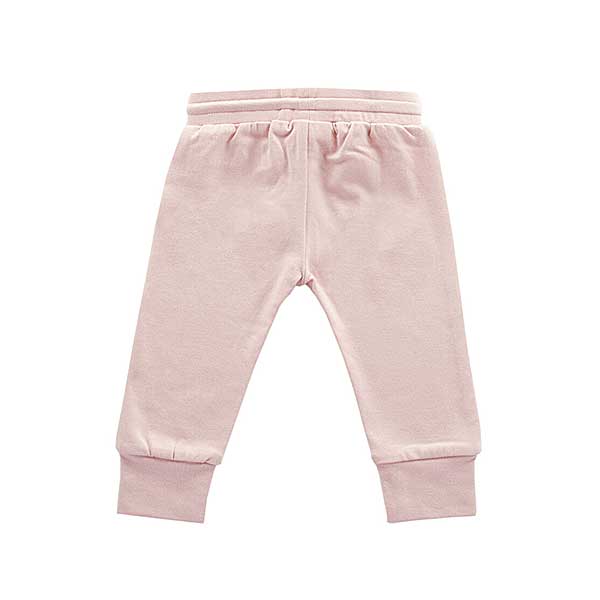 Een leuk effen broekje in de kleur zacht roze uit de collectie Lama Blush Pink van Jollein. Het broekje heeft een elastische band met koordje.