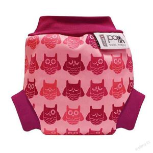 Wasbare Zwemluier Uil - Roze/Rood - Large - circa 9 kg - Close