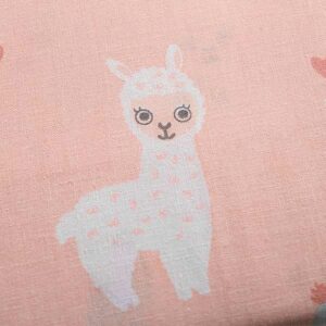 Dekbedovertrek Lama Pink - Roze/Wit/Groen - 120 x 150 cm - Briljant Baby