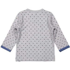 Shirt lange mouw Ster - Grijs/Blauw - Maat 56 - Dirkje Babywear