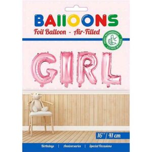 Folieballonnen Girl - Roze 41 cm - Globos