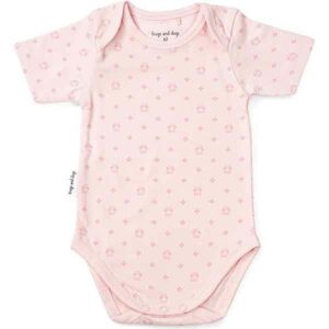 Een leuk rompertje in de kleur roze met korte mouw van het merk Frogs and Dogs uit de collectie Friends Forever. Het logootje van Forever Friends is overall geprint op het rompertje.