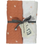 Handige en zachte hydrofiele swaddles/multidoek van Briljant Baby met het design Sunny Terra. In 2 verschillende uitvoeringen. De doeken hebben het formaat 120 x 120 cm.