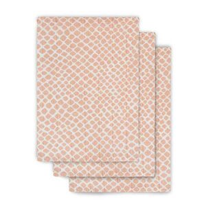 Jollein hydrofiele washandjes Snake Pale Pink 3 stuks - slangenprint roze
