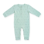 Mooi boxpakje in de kleur groen met rustige grijze print van boompjes uit de Forest kledingcollectie van Jollein.