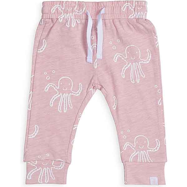Een leuk setje met een leuke quote op het t-shirtje: See you soon & printjes van octopussen op het broekje uit de collectie Octopus Pink van Jollein.