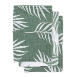 Leuke washandjes uit de collectie Nature van Jollein in de kleur groen & wit. De washandjes hebben een trend bladerenprint en worden geleverd in 2 verschillende uitvoeringen.