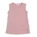 Mooi roze jurkje van biologisch hydrofiel katoen. Het jurkje is gemaakt van 'gekreukelde' stof. Je vindt het jurkje in de Cotton wrinkled collectie van Jollein.