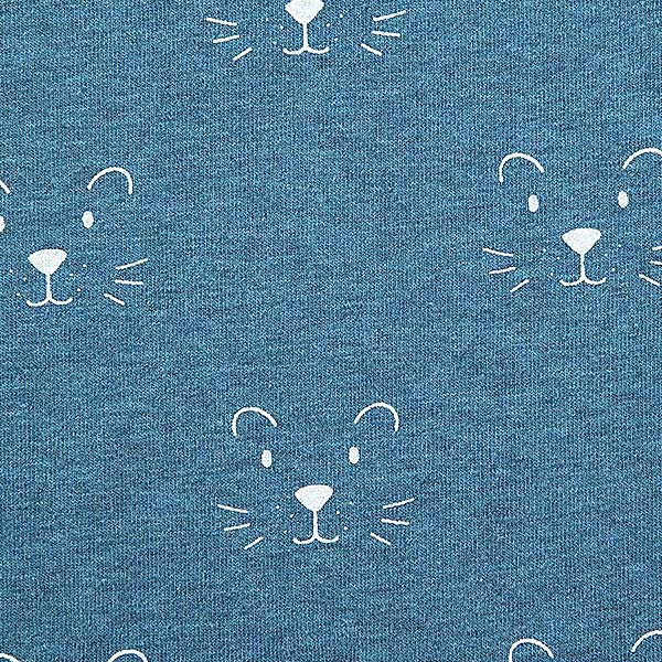 Leuk blauwgroen shirtje met lange mouwen van Jollein uit de collectie Little Lion Teal. Het shirtje heeft een witte bedrukking van leeuwengezichtjes.