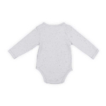 Leuke grijze romper van Jollein uit de Mini Dots Soft Grey collectie. Het rompertje heeft lange mouwen en een fijne stippenprint. Gemaakt van biologisch katoen en elastaan.