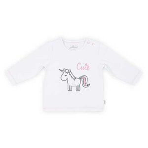 T-shirt lange mouw Unicorn - Wit/Roze - Maat 50/56 - Jollein