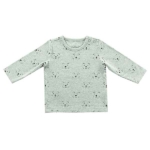 Leuk grijs shirtje met lange mouwen van Jollein uit de collectie Little Lion Grey. Het shirtje heeft een zwarte bedrukking van leeuwengezichtjes. Gemaakt van biologisch katoen.