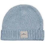 Leuke gebreide muts met een lief motiefje uit de collectie Soft Knit Soft Blue van Jollein.