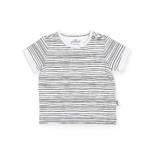 T-shirt korte mouw Stripes Black/White - Zwart/Wit - Maat 50/56 - Jollein