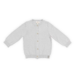 Een mooi fijn gebreid vestje in de kleur grijs. Dit vestje komt uit de collectie Pretty Knit Blush Pink van Jollein. Het vestje is voorzien van knoopjes en gemaakt van biologisch katoen.