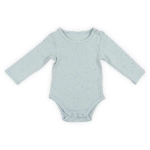 Leuke groene romper van Jollein uit de Mini Dots Stone Green collectie. Het rompertje heeft lange mouwen en een fijne stippenprint. Gemaakt van biologisch katoen en elastaan.