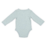 Leuke groene romper van Jollein uit de Mini Dots Stone Green collectie. Het rompertje heeft lange mouwen en een fijne stippenprint. Gemaakt van biologisch katoen en elastaan.