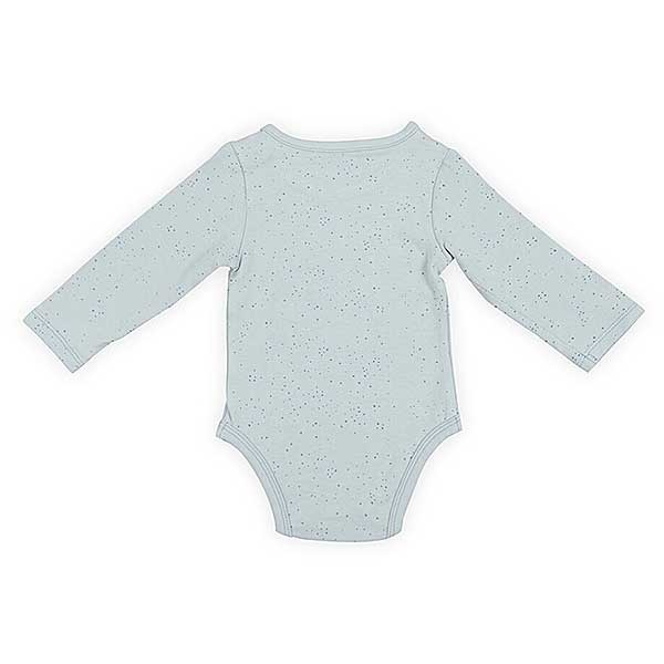 Leuke groene romper van Jollein uit de Mini Dots Stone Green collectie. Het rompertje heeft lange mouwen en een fijne stippenprint. Gemaakt van biologisch katoen en elastaan.