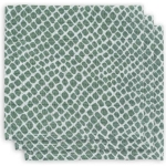 Deze leuke monddoekjes c.q. spuugdoekjes uit de collectie Snake van Jollein, zijn fijn om te gebruiken bij het voeden van de baby. De doekjes worden geleverd in 1 design: groen/witte slangenprint.