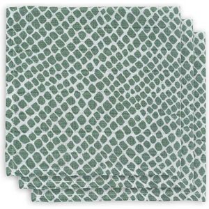 Monddoekjes hydrofiel Snake Ash Green - Groen/Wit - 31 x 31 cm - set 3 stuks - Jollein