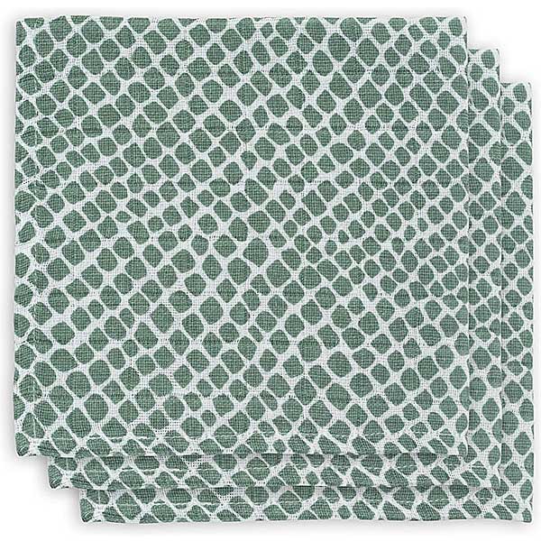 Deze leuke monddoekjes c.q. spuugdoekjes uit de collectie Snake van Jollein, zijn fijn om te gebruiken bij het voeden van de baby. De doekjes worden geleverd in 1 design: groen/witte slangenprint.