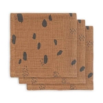 Deze leuke monddoekjes of spuugdoekjes uit de collectie Spot Caramel van Jollein, zijn fijn om te gebruiken bij het voeden van de baby. Ze zijn zacht en nemen makkelijk vocht ook. Alle doekjes hebben hetzelfde design.