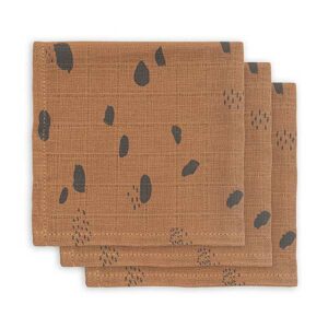 Deze leuke monddoekjes of spuugdoekjes uit de collectie Spot Caramel van Jollein, zijn fijn om te gebruiken bij het voeden van de baby. Ze zijn zacht en nemen makkelijk vocht ook. Alle doekjes hebben hetzelfde design.
