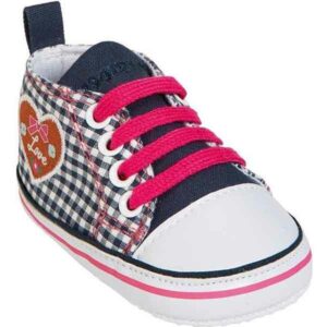 Babygympen Canvas - Blauw/Roze - Maat 17 - Playshoes