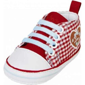 Playshoes baby gympen Canvas - geruit rood/lichtblauw - maat 17