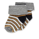 Deze schattige sokjes komen uit de collectie van Noppies. De sokjes worden geleverd in 2 paar: 1x gestreept en 1x met vissen. Geschikt voor 3 - 6 maanden. 