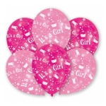 Iedereen mag het weten: 'It's a Girl'. Leuk voor een babyshower of bij de geboorte. Deze mooie roze ballonnen worden geleverd in 2 kleuren roze.