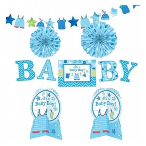 Decoratieset Baby Boy - Blauw 10-delig - Amscan