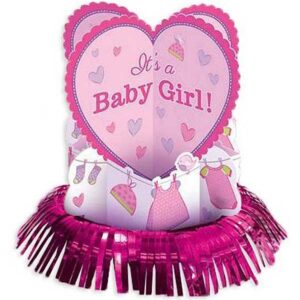 Tafeldecoratie Baby Girl - Roze 23-delig - Amscan