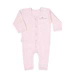 Een leuk roze gemêleerd boxpakje met de tekst 'Born to sparkle' in de kleur zilver van het merk BamBam. Voorzien van drukknoopjes.