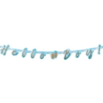 Deze leuke kartonnen letterslinger Hello Boy kun je natuurlijk gebruiken bij de geboorte van je zoon maar is bijvoorbeeld ook erg leuk bij je kraamfeest of babyshower.