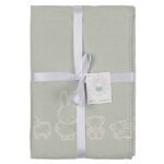 Een heerlijke deken in de kleur mint & wit voor in het ledikantje. Gemaakt van heerlijk zacht materiaal en komt uit de collectie van Nijntje Grass van Briljant Baby. Dekentje is 2-zijdig te gebruiken.