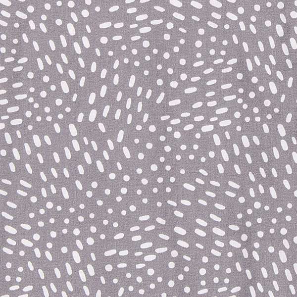 Een mooie en makkelijke slaapzak van Briljant Baby in het design Minimal Grey. Een grijze slaapzak met witte stippen en grijze biezen.