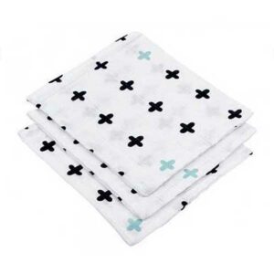 Heerlijke hydrofiele washandjes uit de collectie Crizzz Crozzz Jade van Briljant Baby. De washandjes zijn wit en met een bedrukking van Scandinavische kruizen in de kleur jade & zwart. Leuk en handig in gebruik.