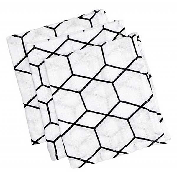 Heerlijke zachte washandjes van het design Grid van Briljant Baby. Hoe vaker je ze gebruik hoe zachter ze worden. Gemaakt van hydrofiel katoen.