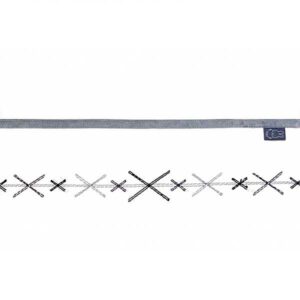 Briljant Baby wieglaken Nijntje Crozz Iron 75 x 100 cm - kruizen wit/antraciet