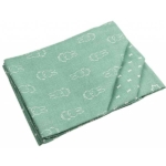 Hydrofiele multidoeken of luiers van Briljant Baby van het design Nijntje Smile Teal. De multidoeken bestaan uit 3 doeken. De doeken hebben allemaal een zeegroene ondergrond maar een verschillende bedrukking in het wit. Namelijk 1x Nijntje, 1x kruizen & 1x sterren.