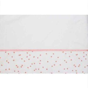 Wieglaken Spots Pink Grey - Wit/Oranjeroze - 75 x 100 cm - Briljant Baby