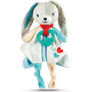 Knuffeldoekje Sweet Bunny - Konijn - Grijs/Groen - 29 cm - Clementoni