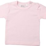 Een mooi basics t-shirt in een zachtroze kleur uit de collectie van Dirkje Babywear. Het shirtje heeft korte mouwen en is gemaakt van zacht katoen. 