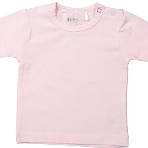 T-Shirt korte mouw Basics Light Pink - Zachtroze - Maat 104 - Dirkje Babywear