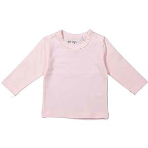 T-Shirt lange mouw Basics Light Pink - Zachtroze - Maat 68 - Dirkje Babywear