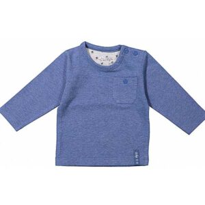 Shirt lange mouw & zakje - Blauw - Dirkje Babywear