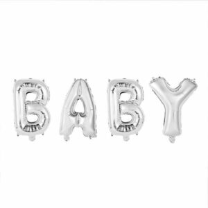 Globos folieballonnen Baby - zilver - 41 cm